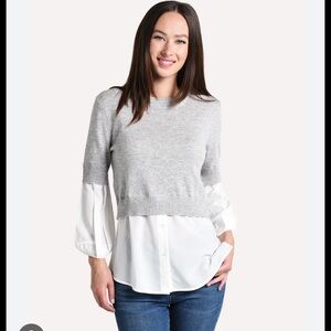 Brochu Walker Heather Gray Knit Sweater